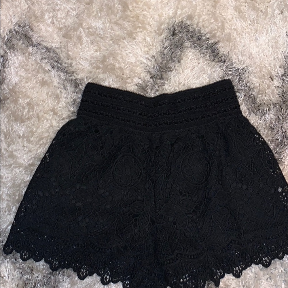 Black Lace Shorts